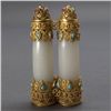Image 1 : A Double Jade Snuff Bottle Mounted with Gold Cases