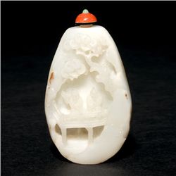 A Small Jade Boulder Snuff Bottle