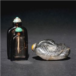 Two Crystal Snuff Bottles