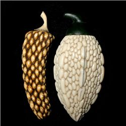 Two Organic Material Snuff Bottles