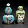 Image 1 : Two Cloisonné-Enameled Snuff Bottles