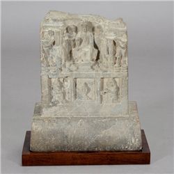 A Rare Grey Stone Buddhist Stele, Tang Dynasty