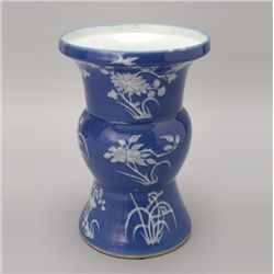 A Blue-Glazed and Slip-Decorated Spittoon