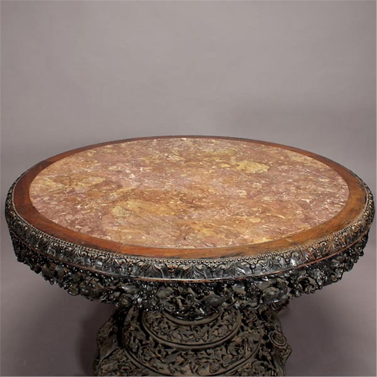 A Large Export Table with Marble Inset