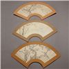 Image 1 : Three Fan Paintings of Prunus Trees