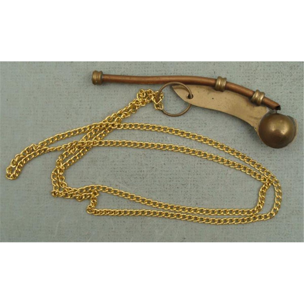 WWII Boatswain Call Pipe Naval Ship Whistle Brass