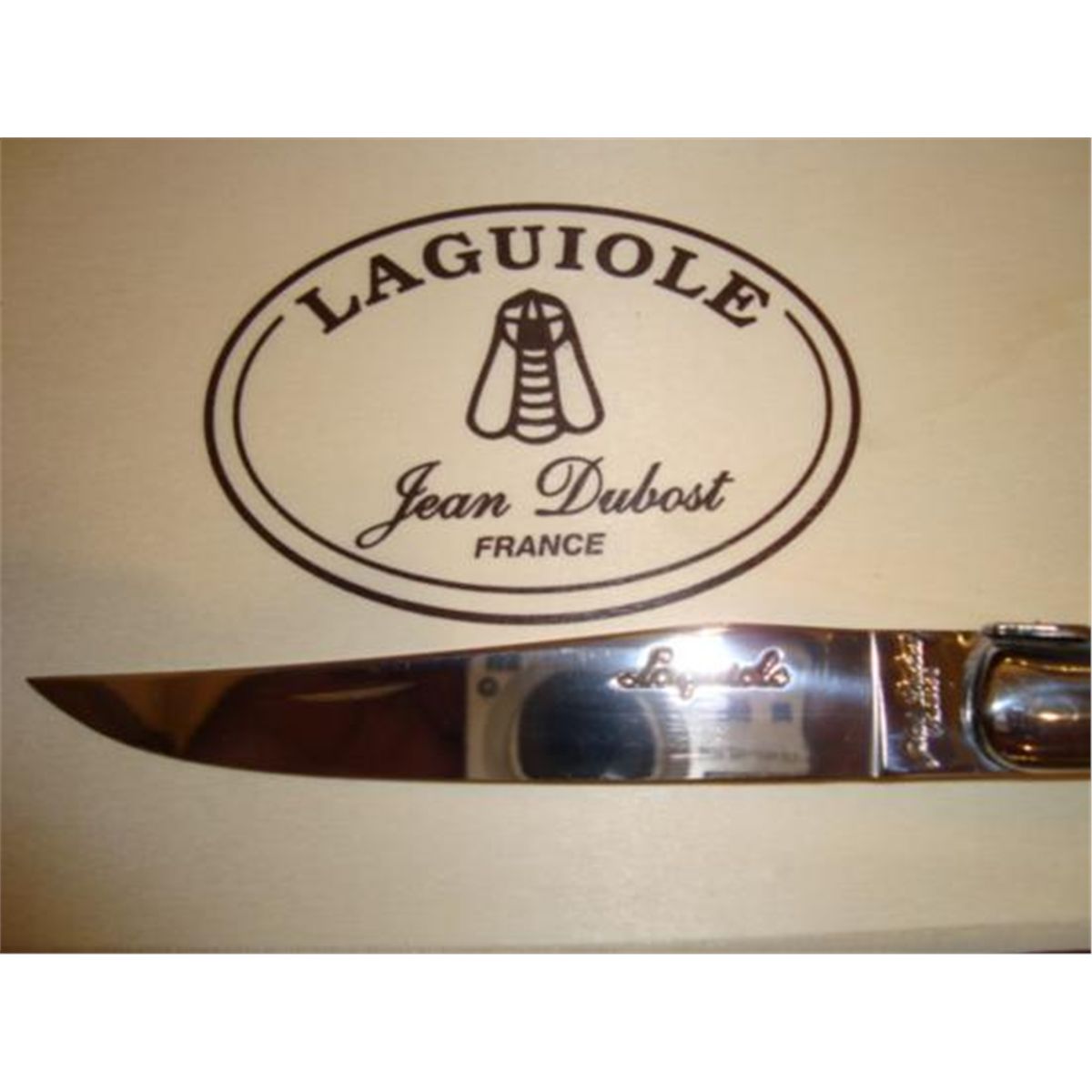 Set 6 authentic French Laguiole steak knives olivewood