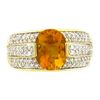 Image 1 : 18k Yellow Gold Ring with Citrine and Diamonds