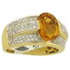 Image 2 : 18k Yellow Gold Ring with Citrine and Diamonds