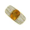 Image 4 : 18k Yellow Gold Ring with Citrine and Diamonds