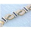 Image 1 : 14k Gold Bracelet with Diamonds and Sapphires