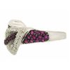 Image 3 : 18k White Gold Ring with Diamonds and Rubies