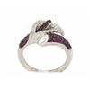 Image 4 : 18k White Gold Ring with Diamonds and Rubies