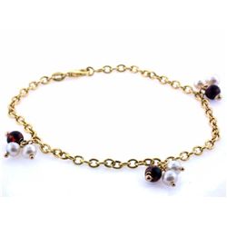 14k Gold Bracelet with Pearls