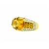 Image 4 : 14k Yellow Ring with Citrine and Diamonds