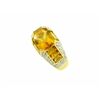 Image 5 : 14k Yellow Ring with Citrine and Diamonds