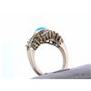 Image 3 : 14k Gold Diamond Ring with Diamonds and Turquoise