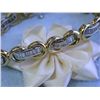 Image 4 : 14k Two Tone Gold Bracelet with Diamonds