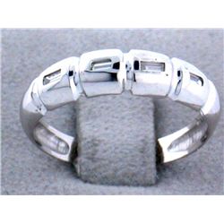 14k White Gold Ring with Diamonds