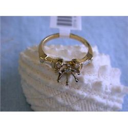 14ky Gold Ring with Diamonds 0.32 ct (Semi-Mount)