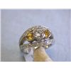 Image 3 : 14k Gold Ring with Diamonds and Sapphire