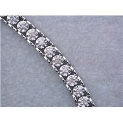14k White Gold Diamond Bracelet