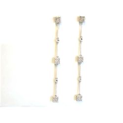 14k White Gold with Diamonds Dangling Earrings