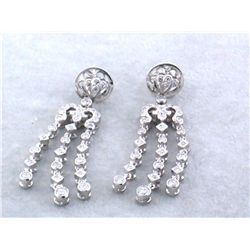 18k White Gold Earrings with Diamonds