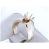 Image 4 : 14k Yellow Gold Semi-mount with Diamonds