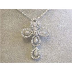 14k White Gold Diamond Necklace