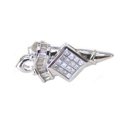 18k White Gold Diamond Earrings