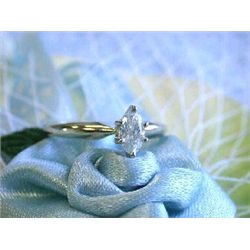 14k White Gold Solitaire Diamond Ring (0.41 carat)