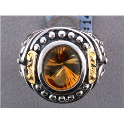 Silver and Gold Ring with Citrine