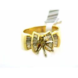 18k Yellow Gold Semi-mount Diamond Ring