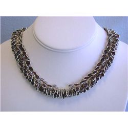 Garnet and Silver Necklace