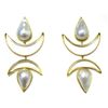 Image 1 : 14k Yellow Gold Earrings with Pearl