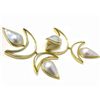 Image 2 : 14k Yellow Gold Earrings with Pearl