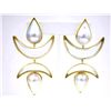 Image 4 : 14k Yellow Gold Earrings with Pearl