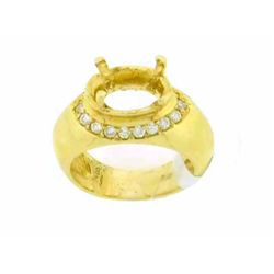 14k Gold Semi-mount Diamond Ring