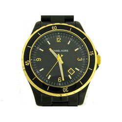 Michael Kors Women's MK5173 Black and Gold Madison 3 Hand Watch