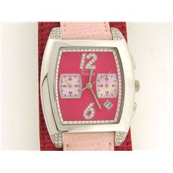 Freelook Women's HA1081CH-5 Pink Dial Leather Band Watch