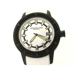 Stuhrling 621 Torino Sports Quartz White Band Mens Watch