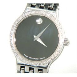 Movado Stainless Steel Diamond Watch