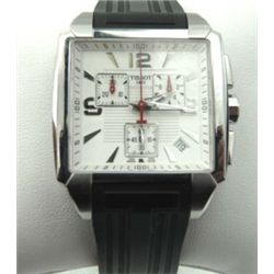 Tissot Stainless Steel Chronograph Rubber Strap Watch