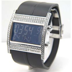 Tag Heuer Stainless Steel Diamond Rubber Strap Watch
