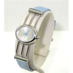 Milus Stainless Steel Leather Strap Watch
