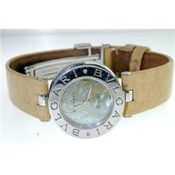 Bvlgari Stainless Steel, Leather Strap watch