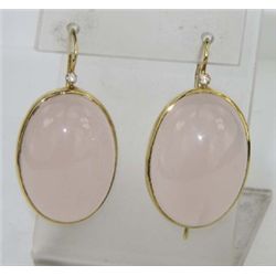 Faraone Mennella 18K Gold Moon Stone, Diamond Earrings