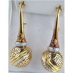 La Nouvelle Bague 18K Gold Diamond Earrings