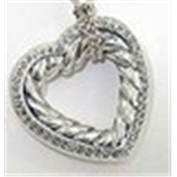 David Yurman Silver Diamond Necklace